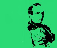 Prince Odoevsky on a green background